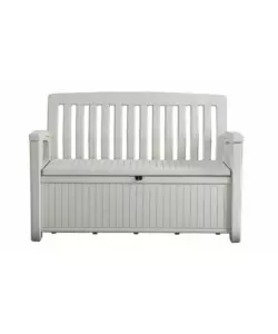CASSAPANCA KETER "PATIO STORAGE BENCH" IN RESINA BIANCO, 132X61,2X89 CM